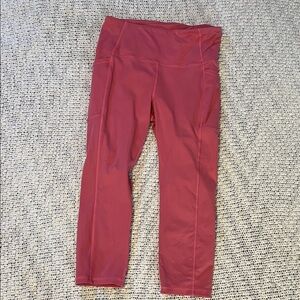 RBX Women’s Leggings Capri Style with Side Pockets Pink